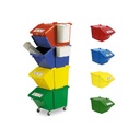 Contenedor plástico apilable PICK UP 45 lts VERDE