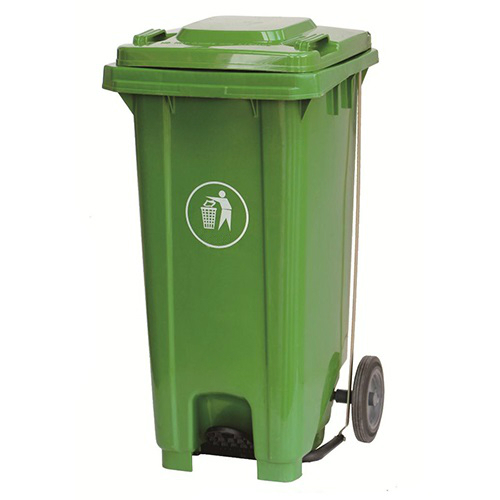 Basurero Omega de pedal centrado 240 lts VERDE