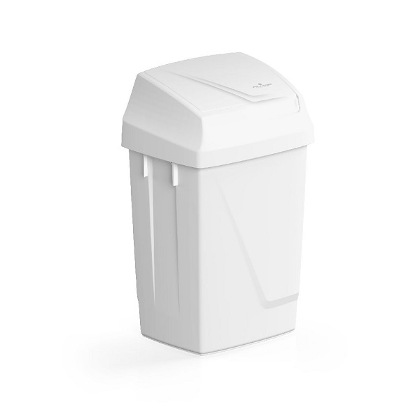 Basurero de vaiven ATLAX 50 lts blanco