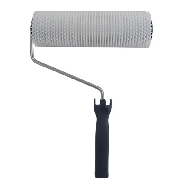 Rodillo de picos c/maneral p romper burbujas en aplicaciones epoxicas 9 plg