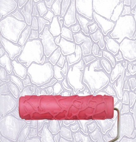 Rodillo de hule decorativo con maneral 7'' eg046t