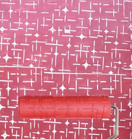 Rodillo de hule decorativo con maneral 7'' eg081t