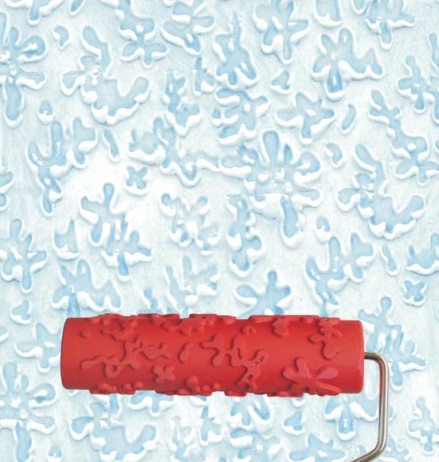 Rodillo de hule decorativo con maneral 7'' eg101t