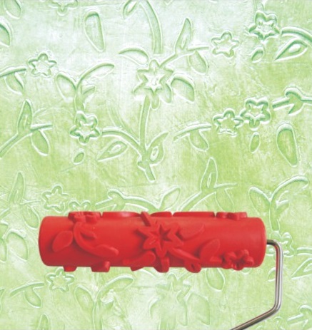 Rodillo de hule decorativo con maneral 7'' eg134t