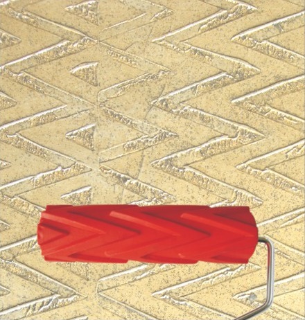Rodillo de hule decorativo con maneral 7'' eg154t