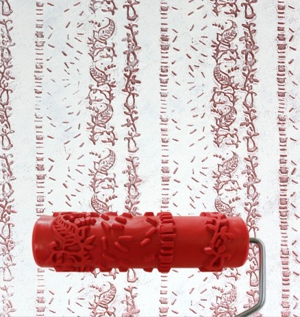 Rodillo de hule decorativo con maneral 7'' eg188t