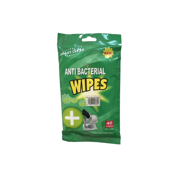 Paños impregnados  antibacteriales 40 u