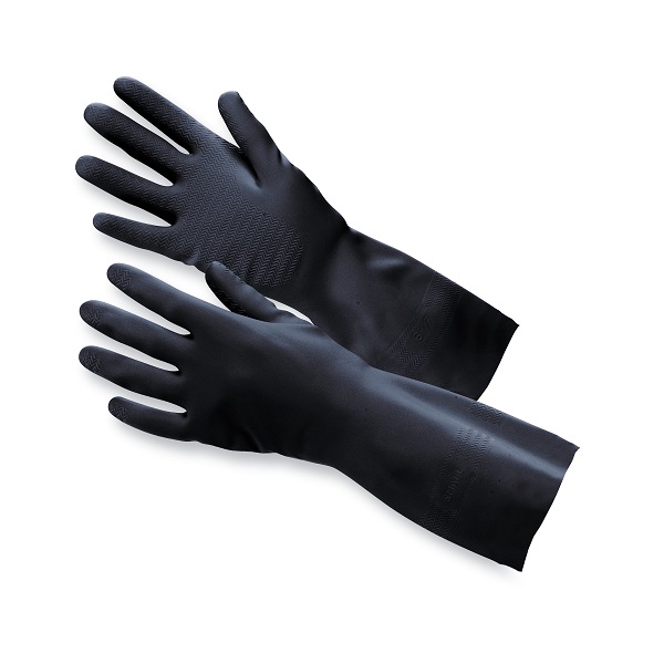 Guante de latex negro Industrial de 18 plg #9 talla grande
