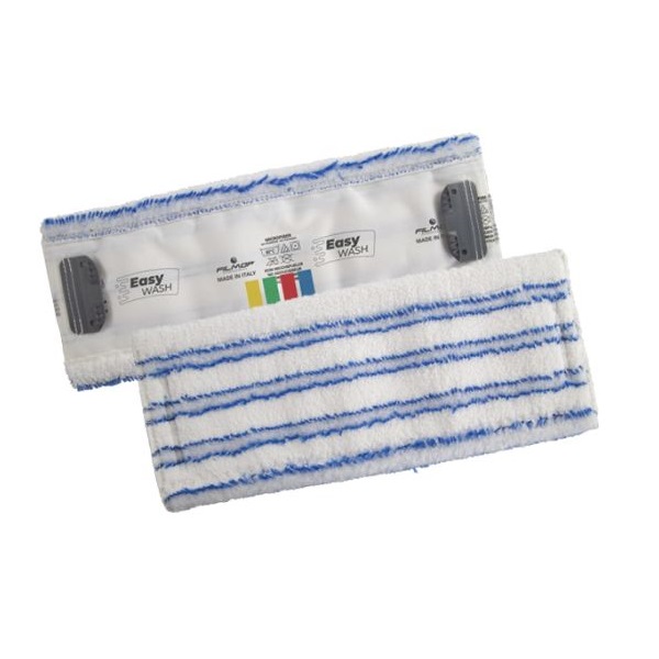 Repuesto mopa EASY WASH microfibra blanca con rayas azules 40cm