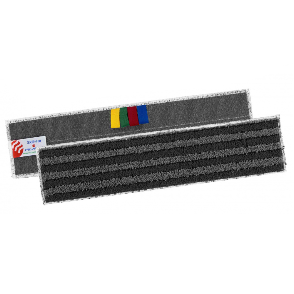 Mopa microfibra tipo toalla 60cm GRIS sistema velcro LINEA RAPIDO REPUESTO