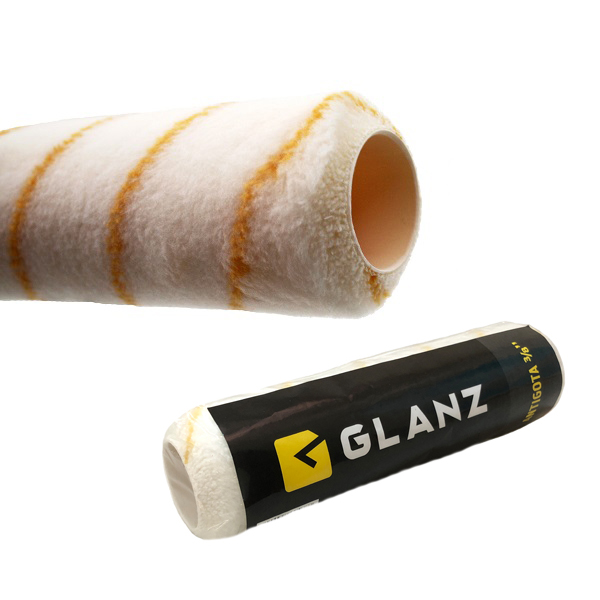 Felpa GLANZ acrílica con rayas amarillas 9'' x 3/8''