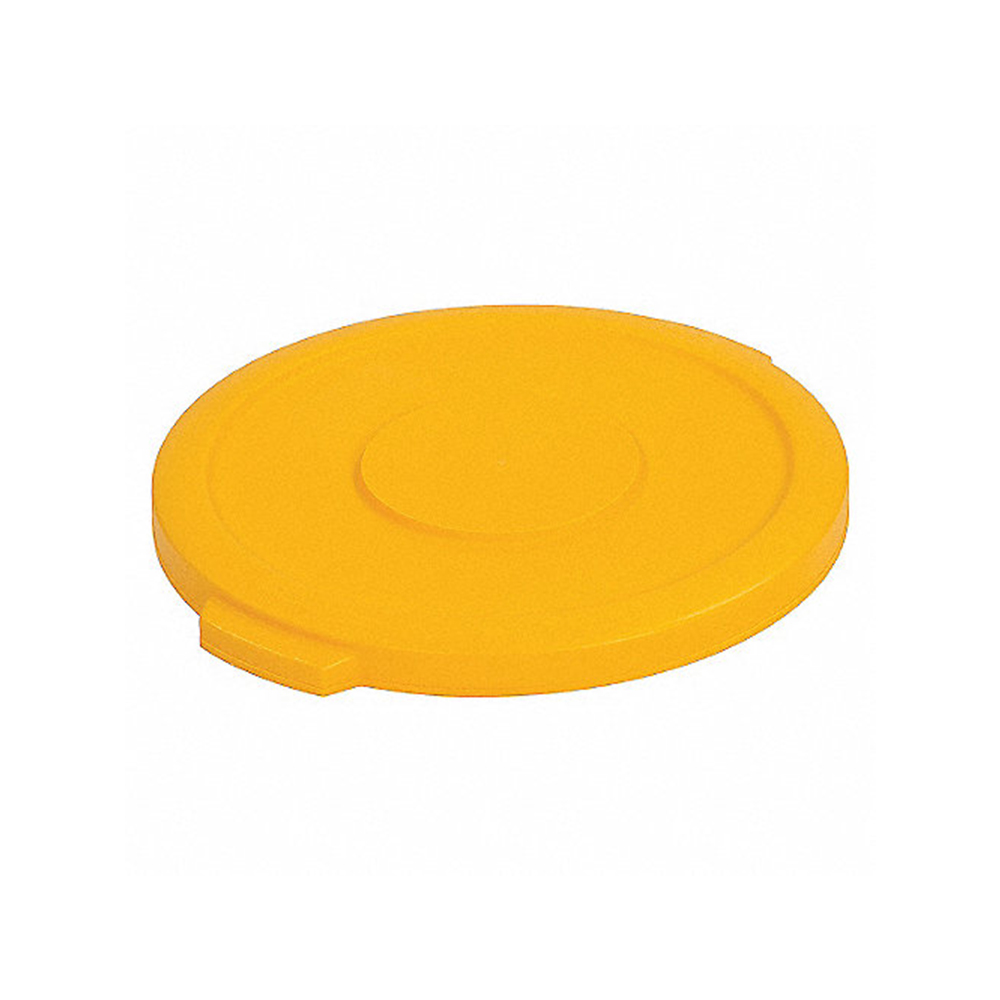 BRONCO tapa plana bote de basura 20gal AMARILLA