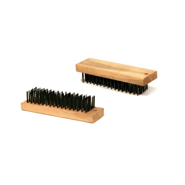 Cepillo de alambre cuadrado de  madera GLANZ 6 x 16 filas