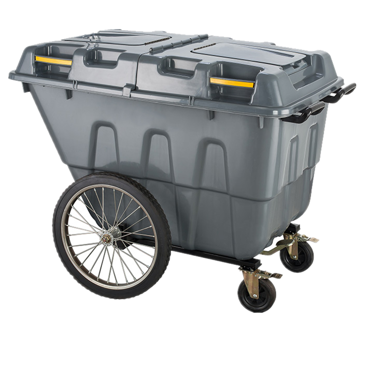 Carreta portabasura con tapadera 400 Lts GRIS