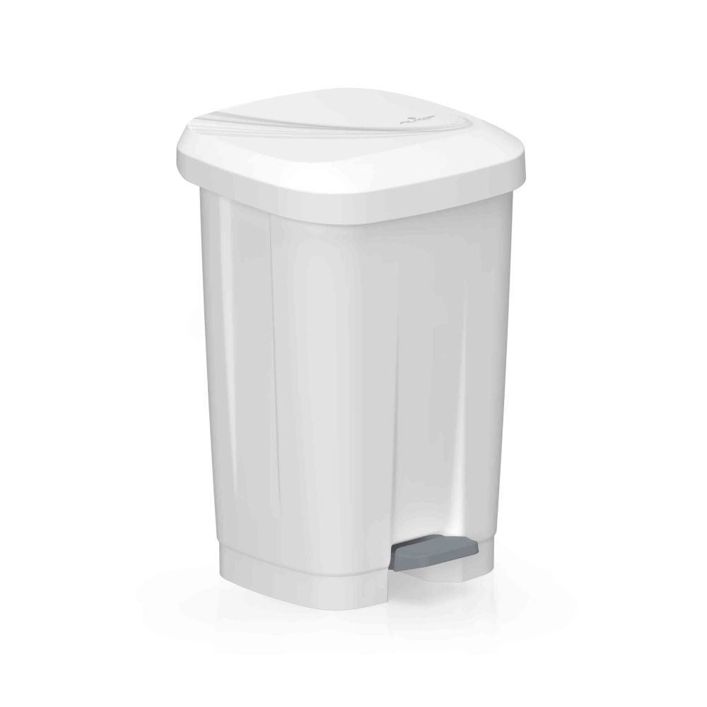 Basurero de pedal ATLAX 50 lts blanco