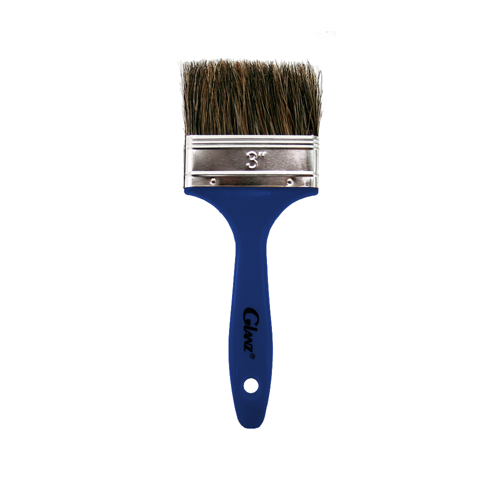 Brocha 3" profesional con mango azul Glanz