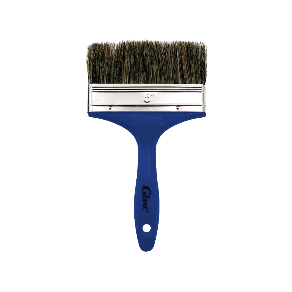 Brocha 5" GLANZ profesional mango azul cerda natural