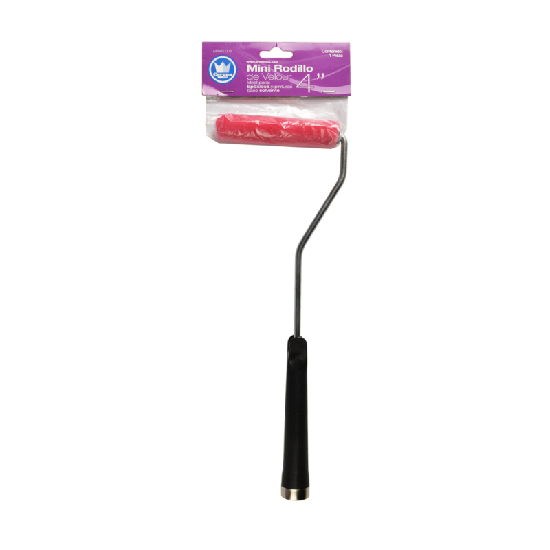 Minirodillo velour 4'' (maneral y felpa) CORONA