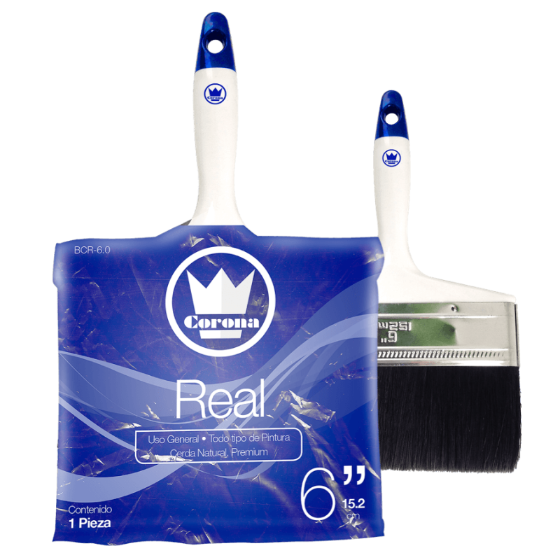 Brocha 6"REAL mezcla cerda natural y filamentos
