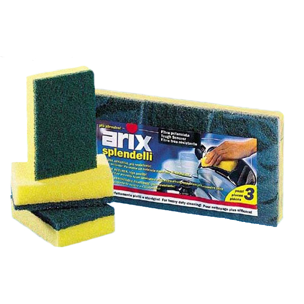 Esponjas con fibra abrasiva (3 u.) - Arix