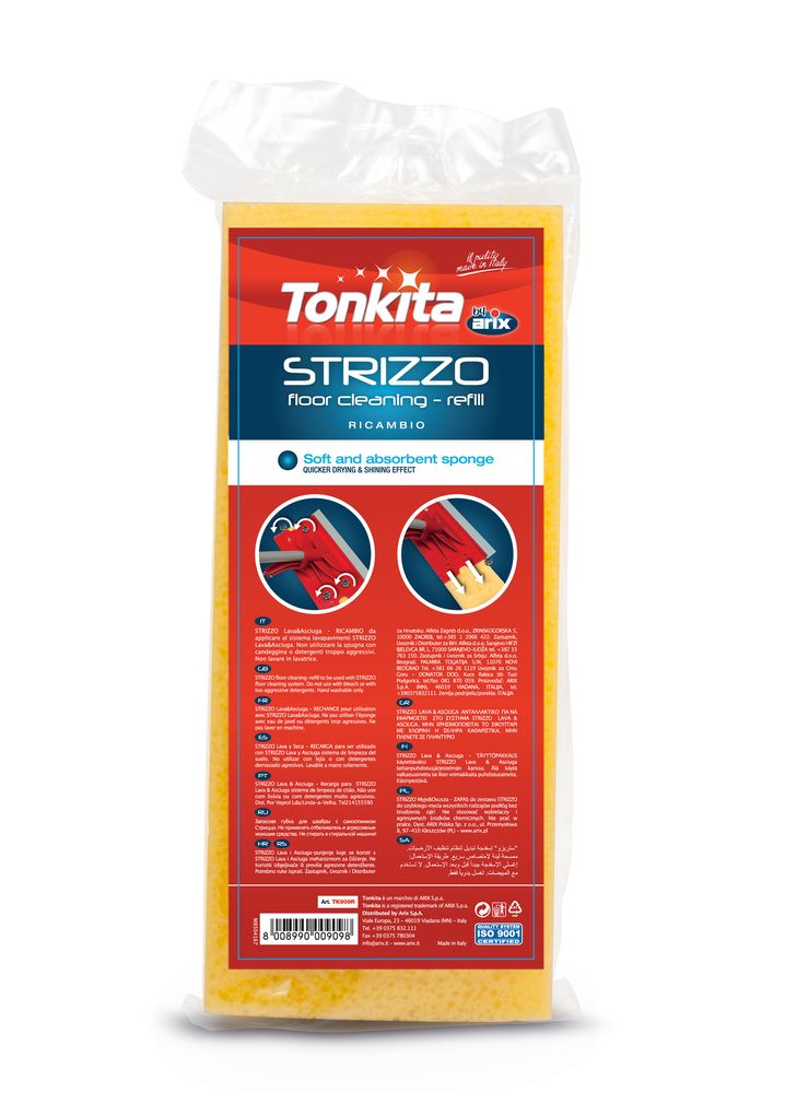 Esponja amarilla de repuesto para mop de pisos TONKITA
