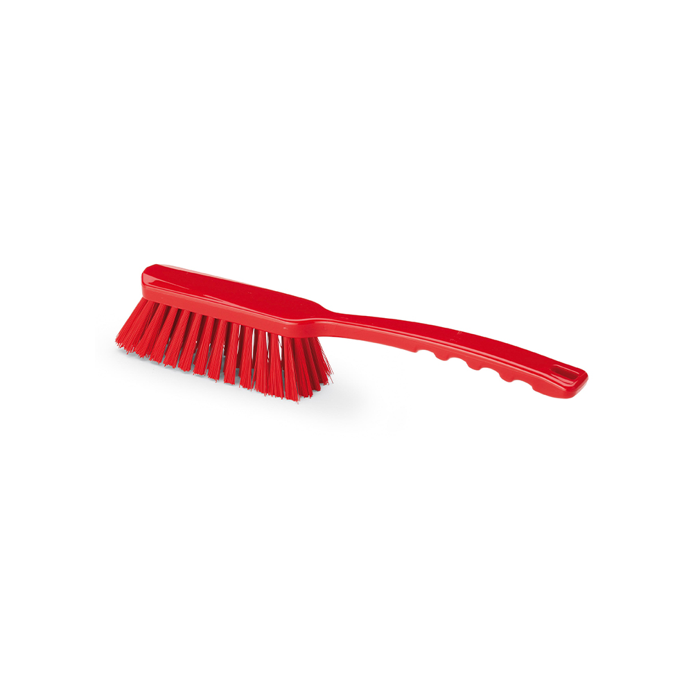 Cepillo recto PBT de mango largo ROJO dureza media
