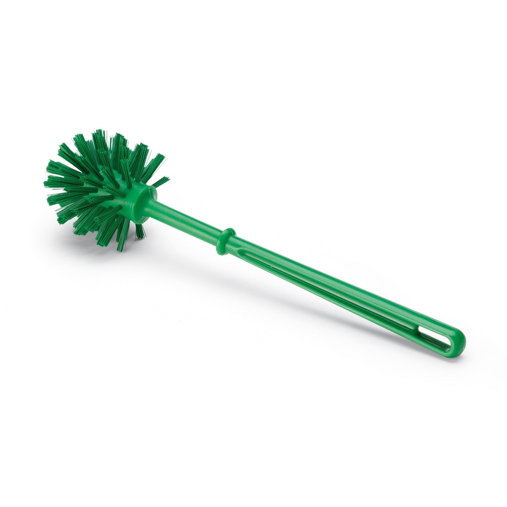 Cepillo esférico PBT con mango largo VERDE dureza media