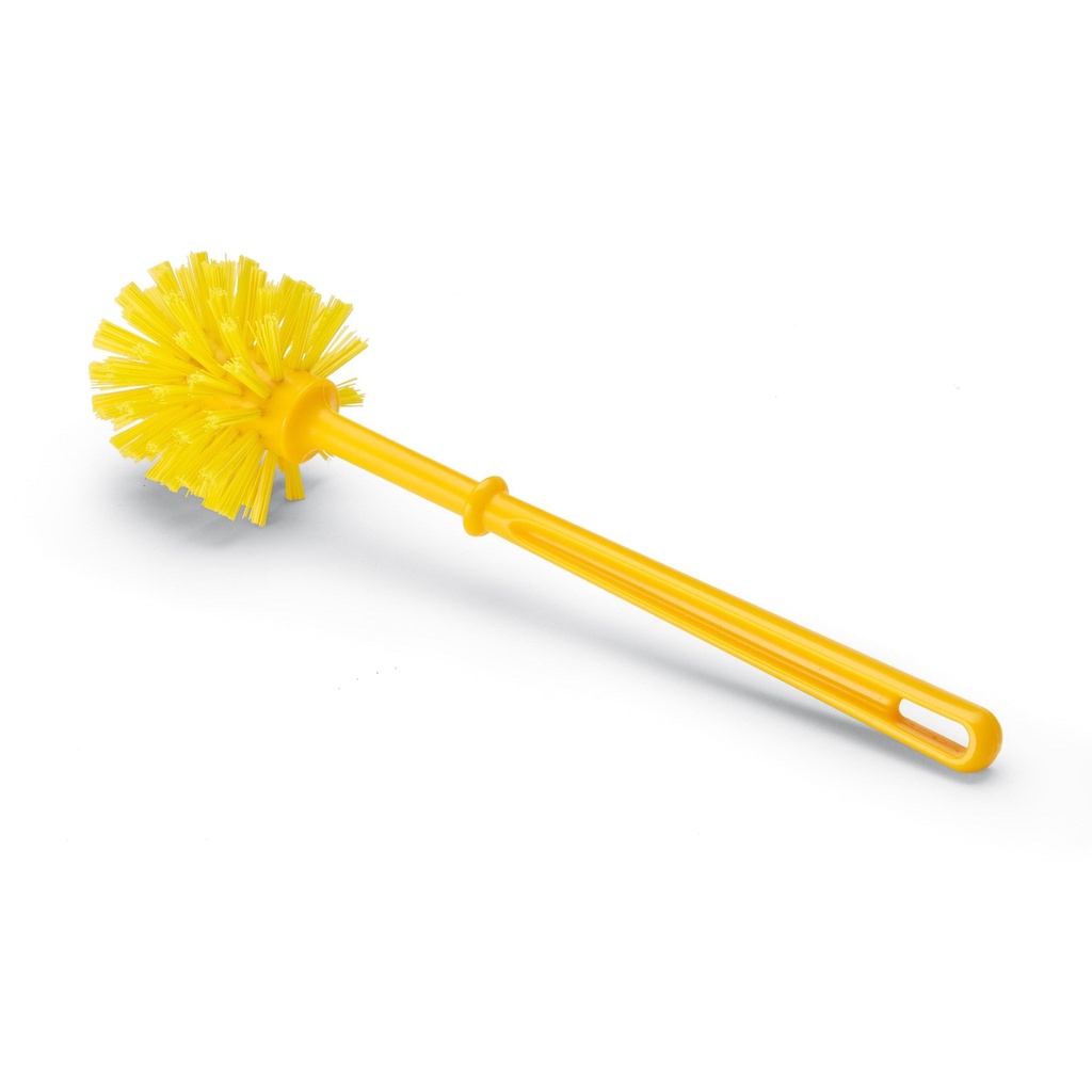 Cepillo esférico PBT con mango largo AMARILLO dureza media