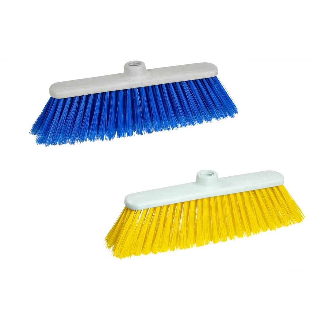 Escoba  fibra 8cm ARISTELLA  (cabeza) amarilla y azul
