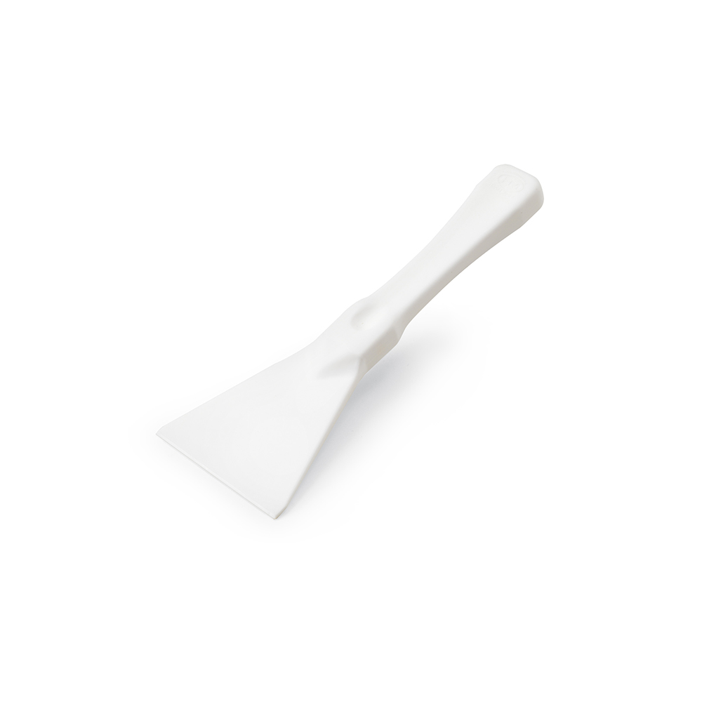 Espátula plástica 75mm (3'') blanca para industria de alimentos