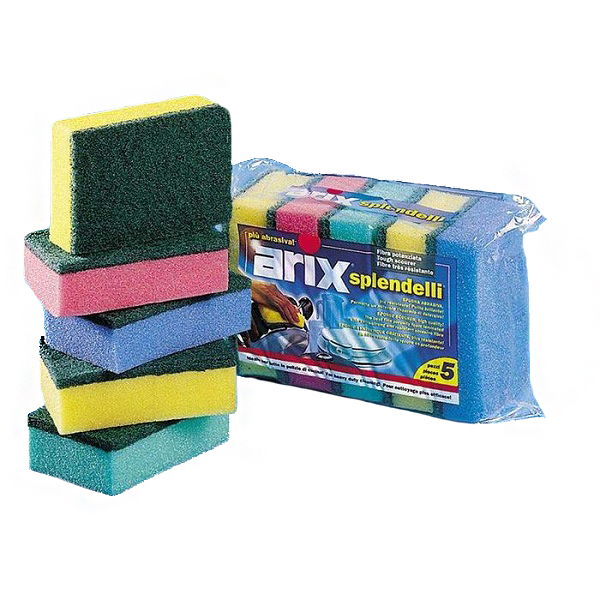 Esponja con fibra abrasiva ARIX (paquete 5 u)