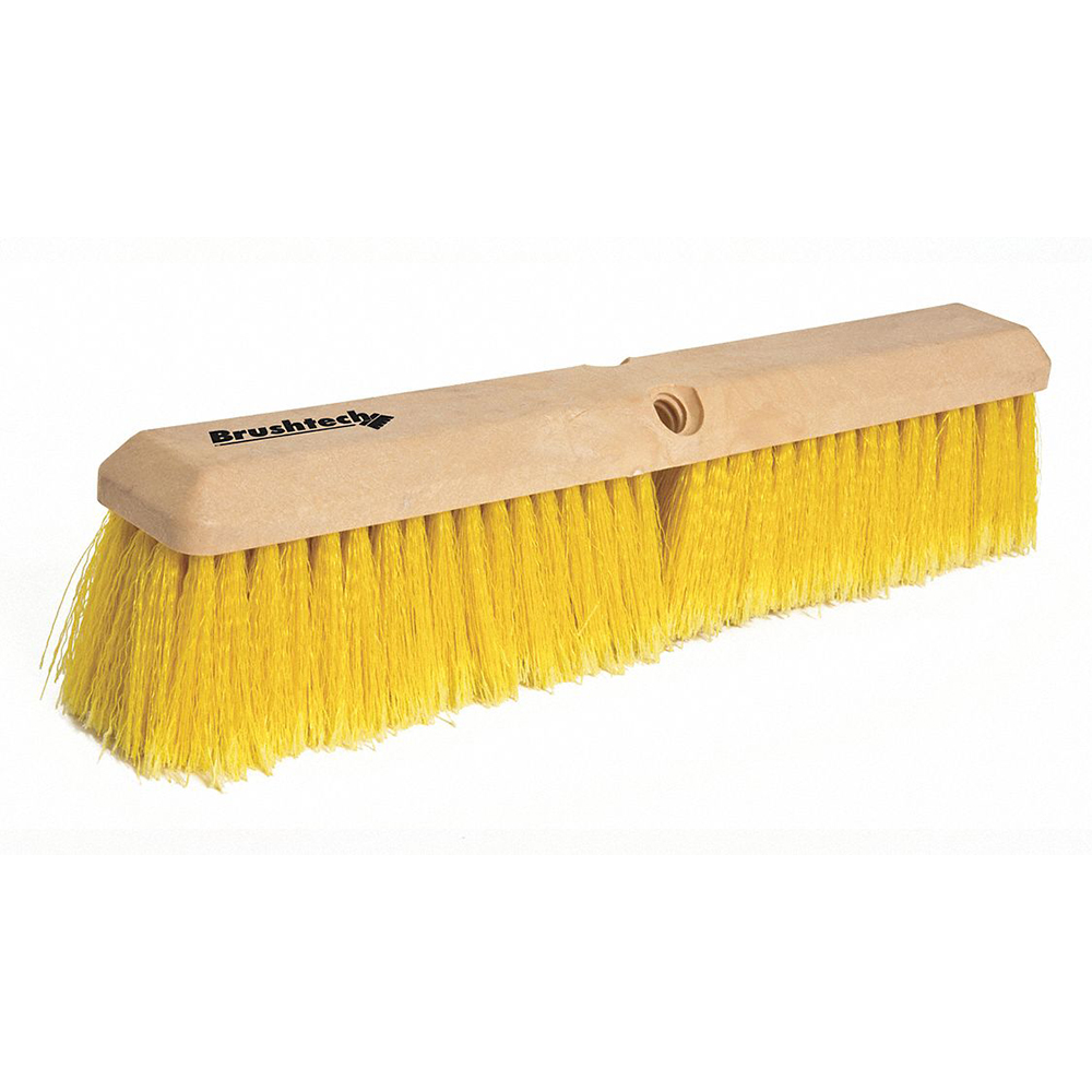Cepillón fibra PVC colores 35cm amarillo BRUSTECH
