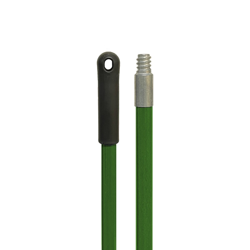 Mango fibra vidrio rosca USA metálica (zinc) 150cm verde BRUSHTECH