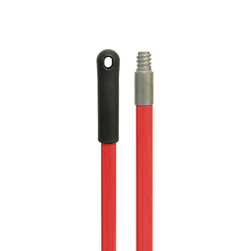 Mango fibra vidrio rosca USA metálica (zinc) 150cm rojo BRUSHTECH