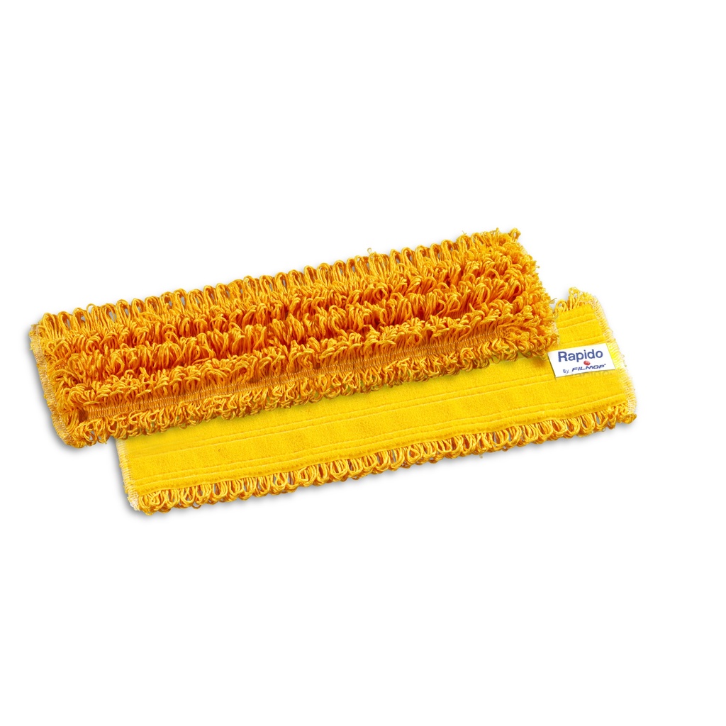 Mop "RAPIDO" microfibra c/velcro 60x10cm AMARILLO (repuesto)