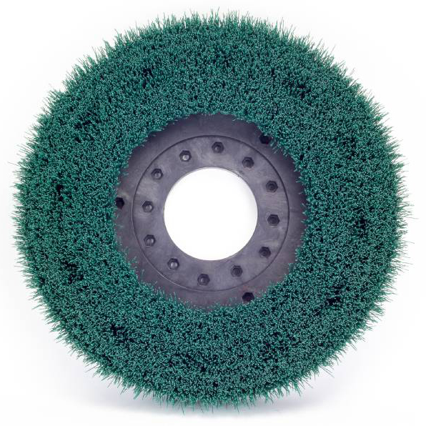 Cepillo circular 16plg en nylon abrasivo verde grano 120 BRUSHTECH