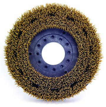 Cepillo circular 16plg en nylon abrasivo amarillo grano 46 BRUSHTECH