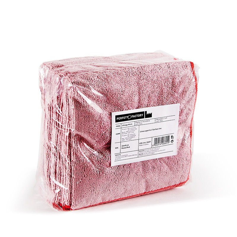 Paño de microfibra ULTREGA MICRO rojo ( 10 u)