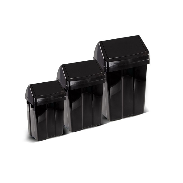 Basurero de vaiven PATTY 25 lts NEGRO