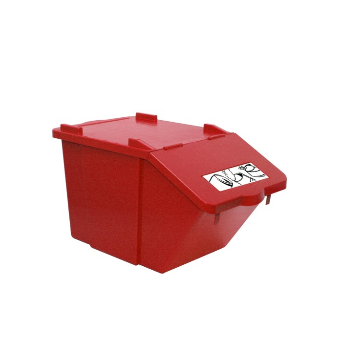 Contenedor plástico apilable PICK UP 45 lts ROJO