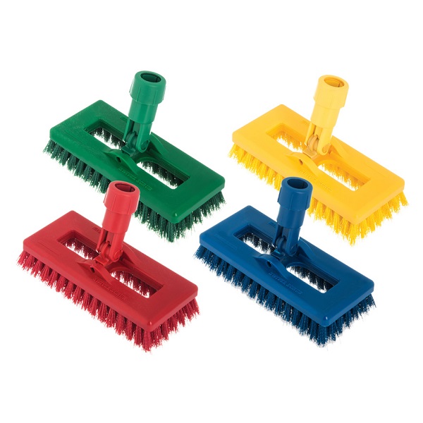 Cepillo PBT para lavar pisos con gozne AZUL