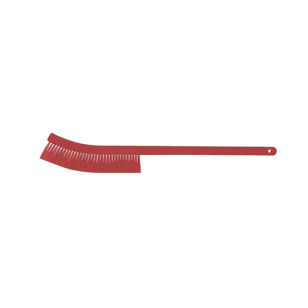 Cepillo largo, suave y ultradelgado para sacudir rojo PBT BRUSHTECH
