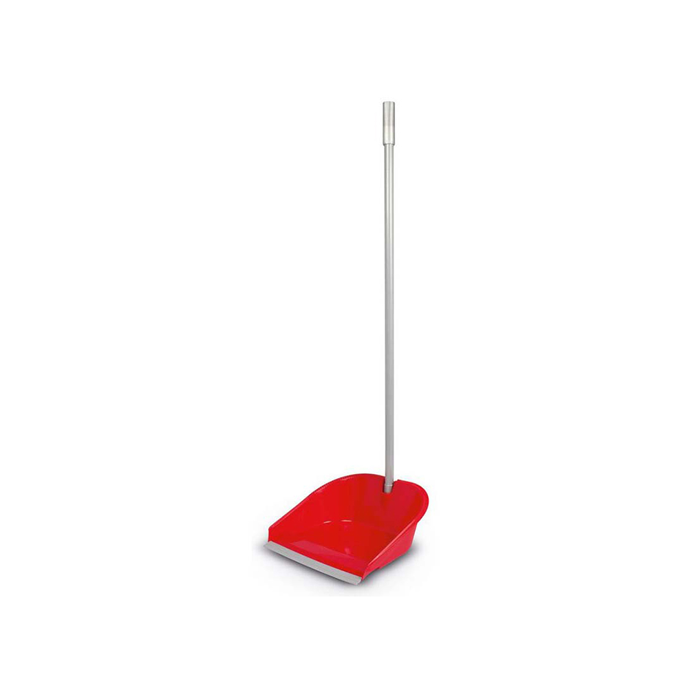 Pala de basura alta TONKITA con borde de hule ROJA