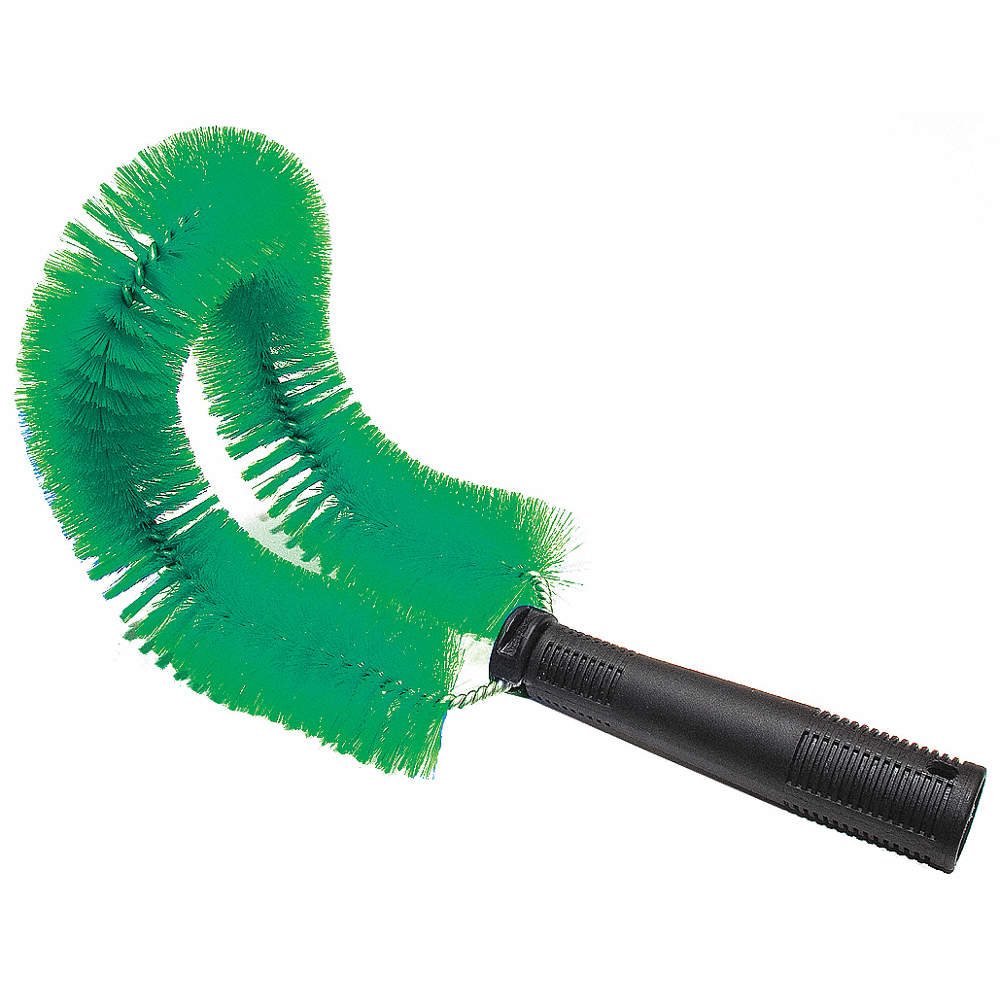 Escobillon curvo para sacudir tubos verde BRUSHTECH