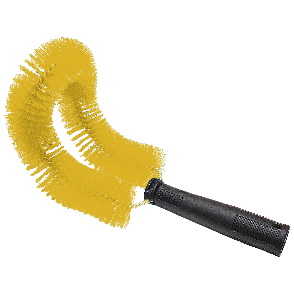 Escobillon curvo para sacudir tubos amarillo BRUSHTECH