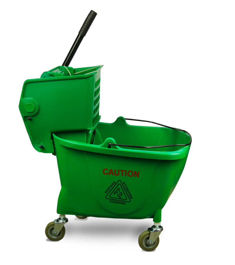 Carreta de limpieza  BRUSHTECH 36 lt con exprimidor verde