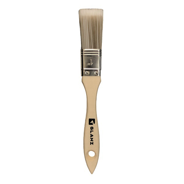 Brocha Glanz CLASICA mango de madera y fibra poliester 1 plg