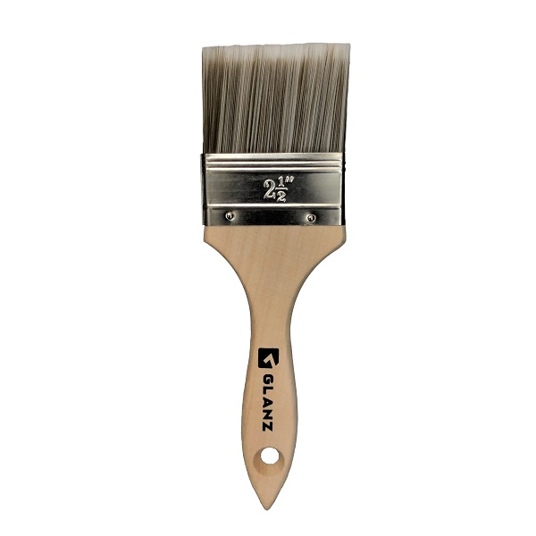 Brocha Glanz CLASICA mango de madera y fibra poliester 2.5 plg
