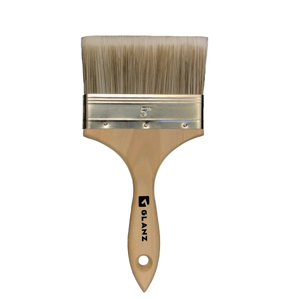Brocha Glanz CLASICA mango de madera y fibra poliester 5 plg