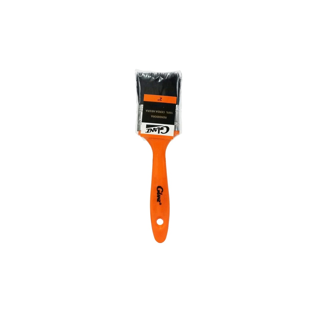 Brocha 2" Glanz ESENCIAL naranja cerda natural negra